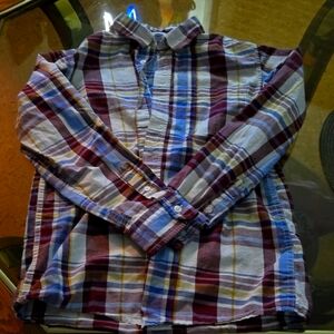 Old navy kids 14/16 plaid long-sleeved dressy top